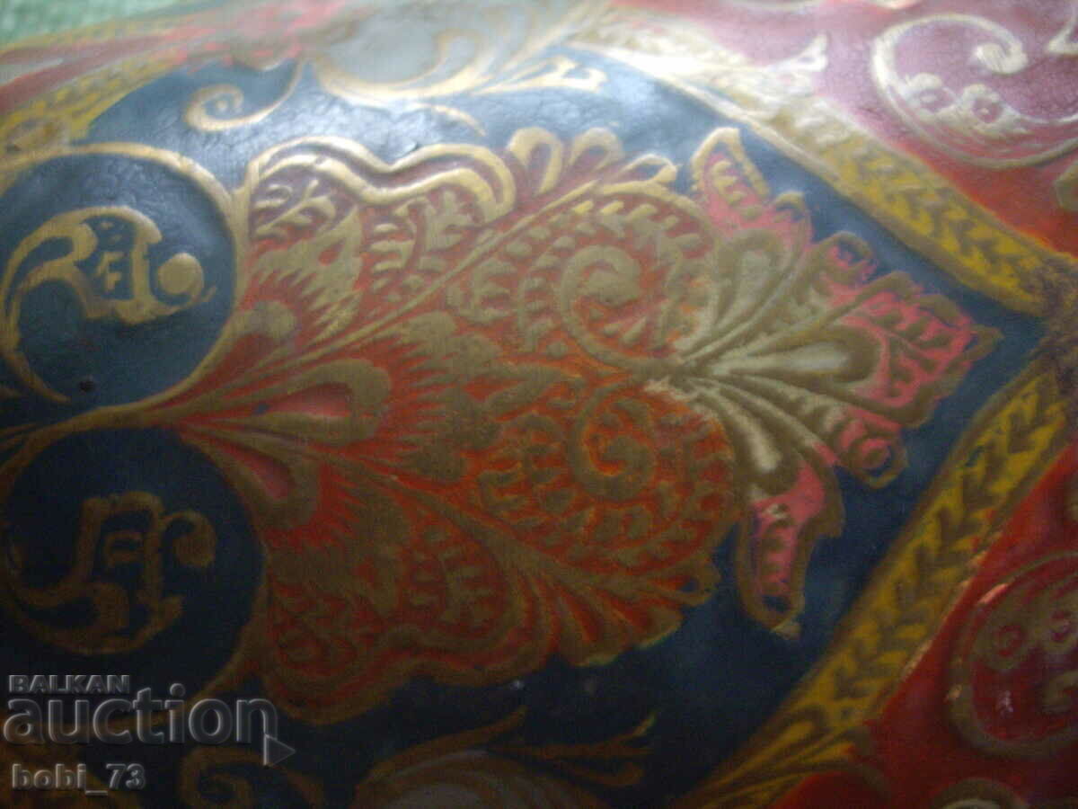 A very old, beautiful and large bronze, hand-painted vase. - 6 A very old, beautiful and large bronze, hand-painted vase. - 6