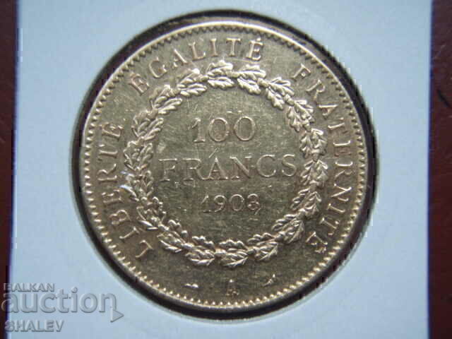 Аукцион 100 Francs 1903 А France (100 франка Франция) - AU (злато) Аукцион 100 Francs 1903 А France (100 франка Франция) - AU (злато)