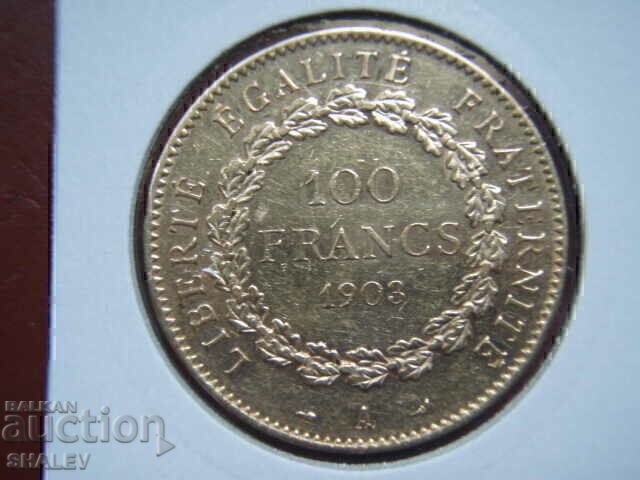 Доставка на 100 Francs 1903 А France (100 франка Франция) - AU (злато) Доставка на 100 Francs 1903 А France (100 франка Франция) - AU (злато)