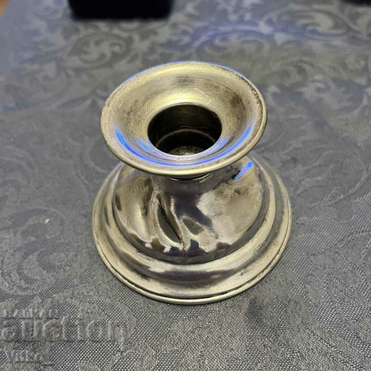 German silver candlestick, silver sample 835, markings with price 79.00 BGN | € 40.39