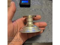 German silver candlestick, silver sample 835, markings