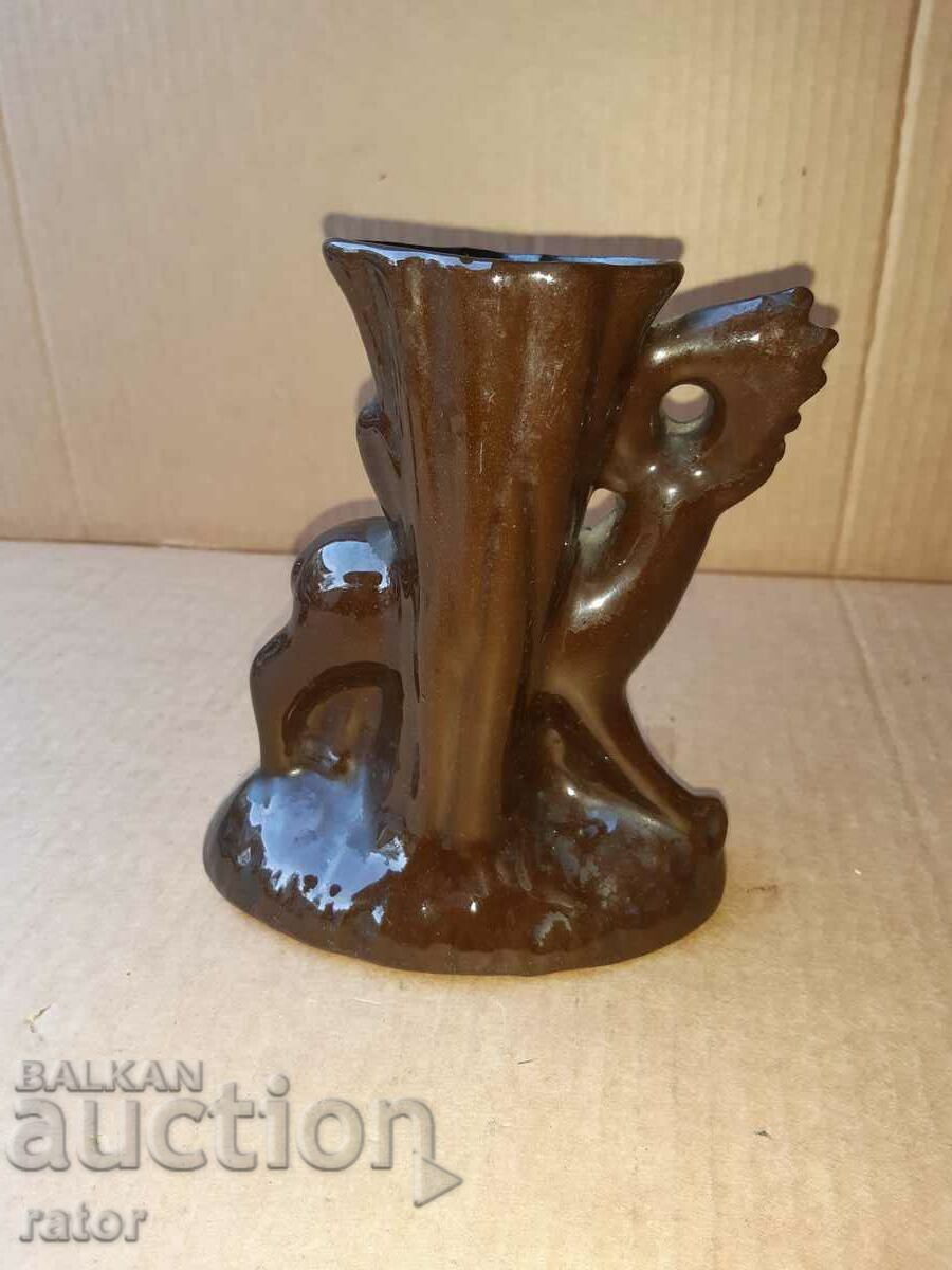 Аукцион Стара фигура , ваза - елен . Троянска керамика , соц Аукцион Стара фигура , ваза - елен . Троянска керамика , соц