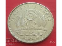 5 Rupees 2012 - Mauritius