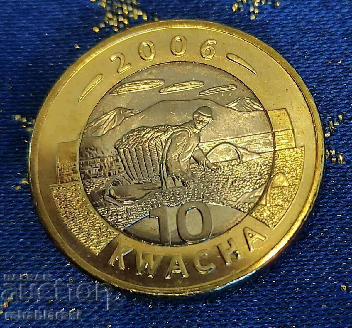 Moneda Malawi 10 Kwacha, 2006 Moneda Malawi 10 Kwacha, 2006