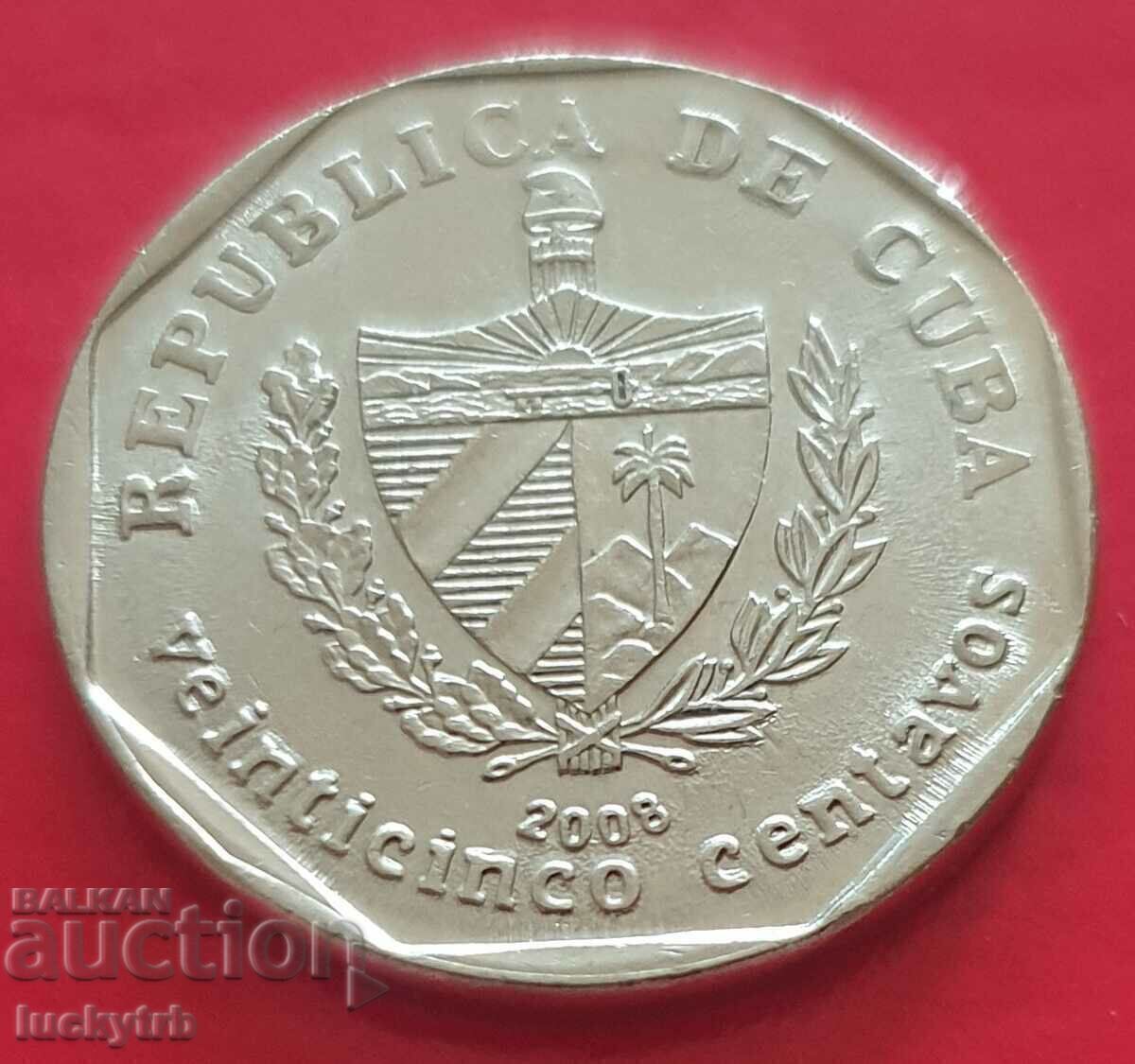 25 centavos 2008 - Cuba cu preț € 0.70 | 1.37 BGN