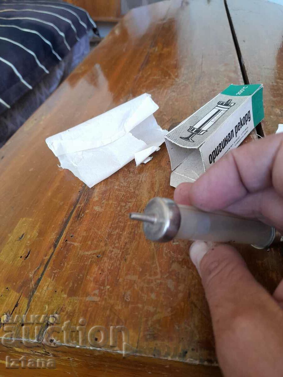 Old glass syringe Original Record - 5