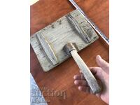 HAND WOOL PICKER ANTIQUE TOOL DARAK WOOD