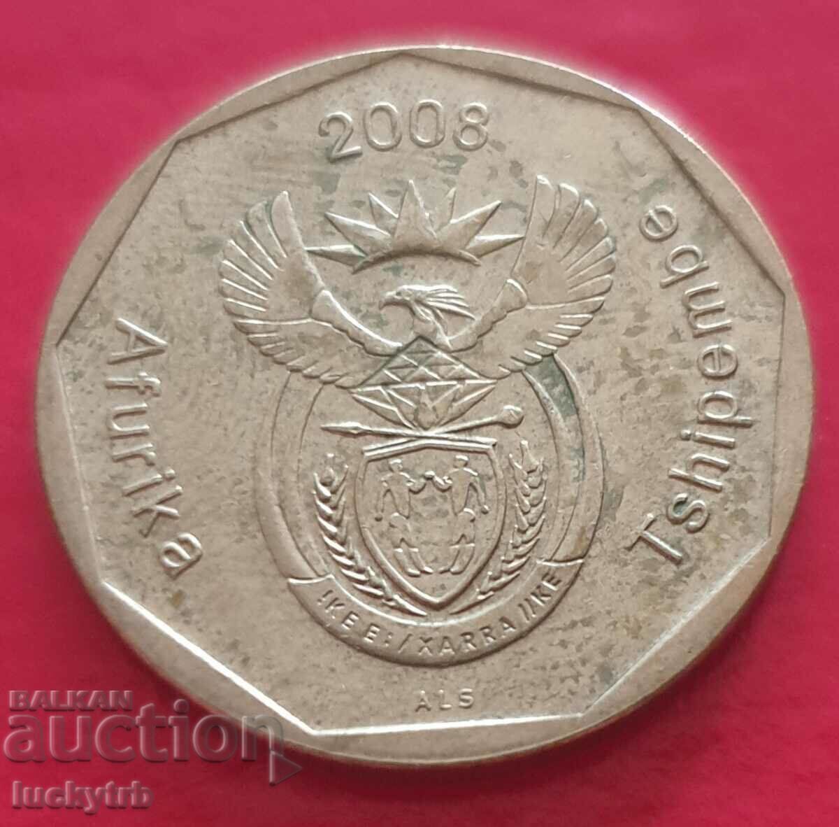 50 cents 2008 - South Africa with price 0.60 BGN | € 0.31