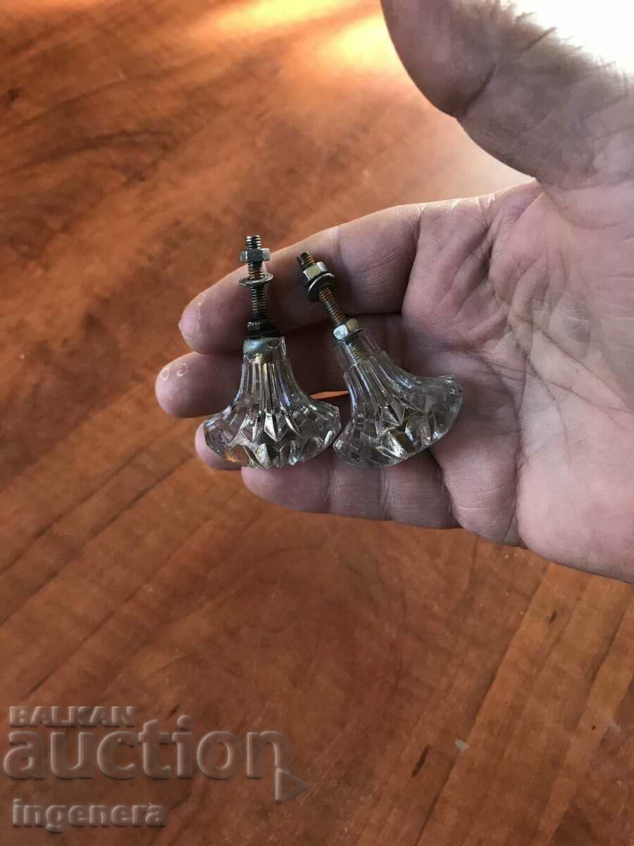 Auction HANDLE HANDLES FOR FURNITURE GLASS METAL ANTIQUE- 2 PCS. Auction HANDLE HANDLES FOR FURNITURE GLASS METAL ANTIQUE- 2 PCS.