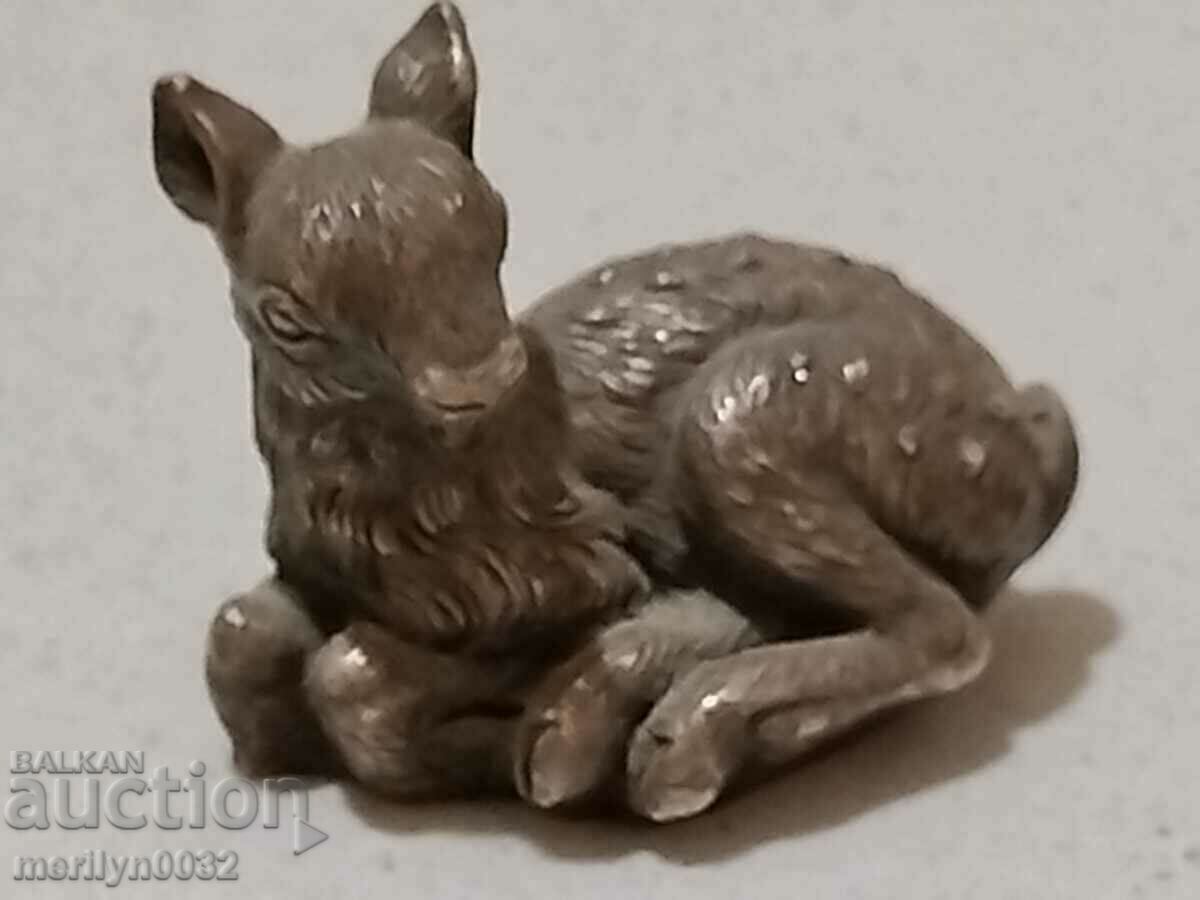 Licitație Figurina cerb veche din argint 925/1000 figurina decor Licitație Figurina cerb veche din argint 925/1000 figurina decor