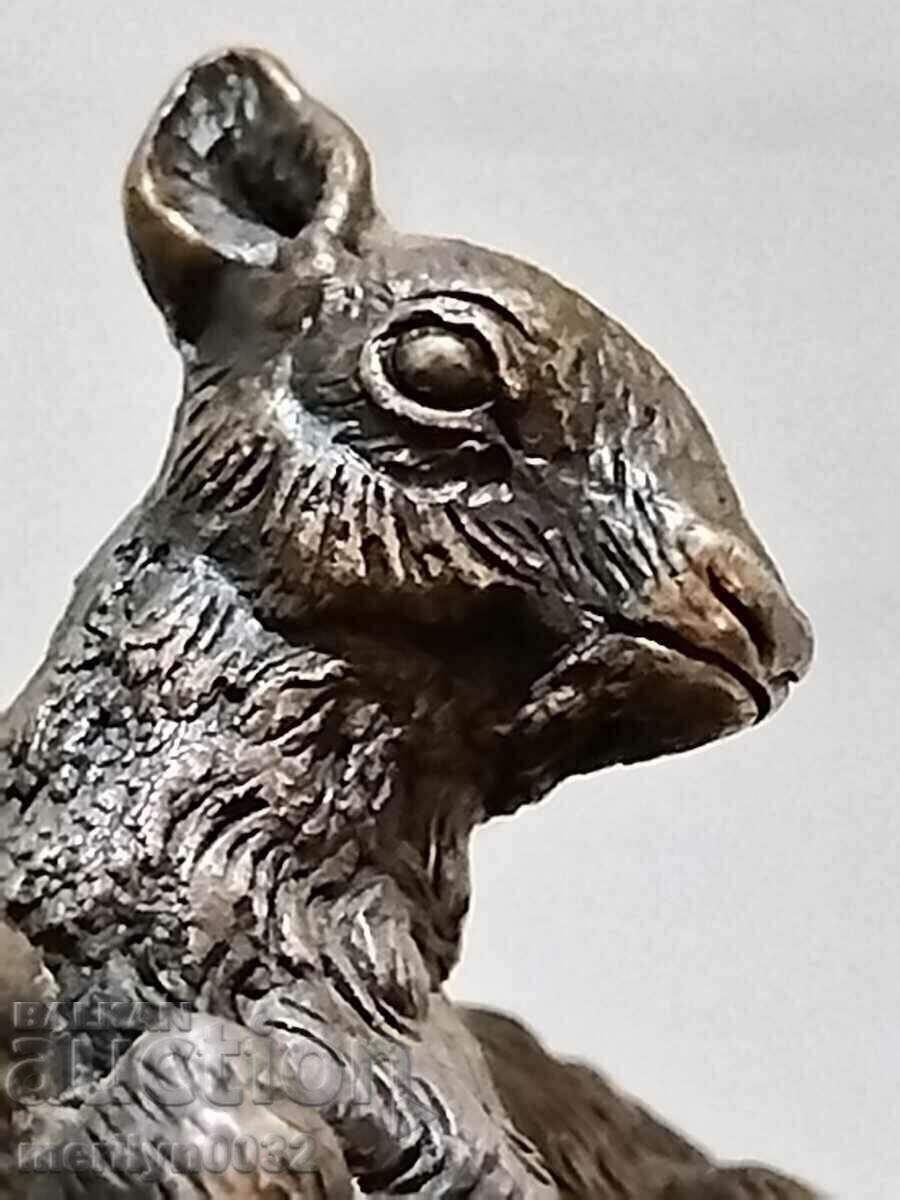 Figurina cerb veche din argint 925/1000 figurina decor - 6 Figurina cerb veche din argint 925/1000 figurina decor - 6