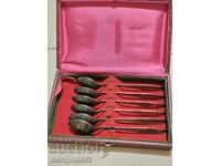 6 spoons thickly silvered unused USSR spoons