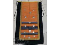 Old woven steam embroidered and embroidered apron, costume