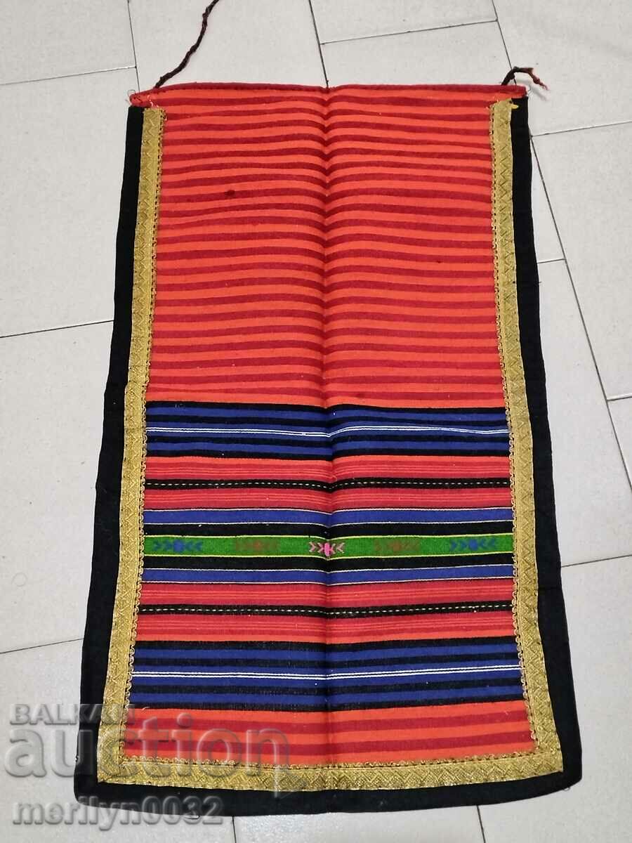 Old woven embroidered and embroidered apron, costume