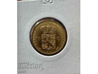 Gold Coin Dutch 10 Gulden 1897. Wilhelmina Mlad Ob