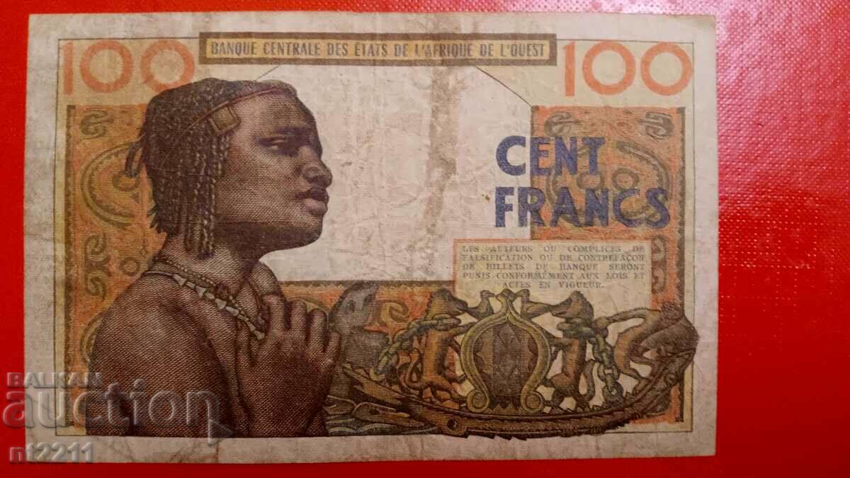 100 francs West African States /Côte d'Ivoire/ with price 44.99 BGN | € 23.00