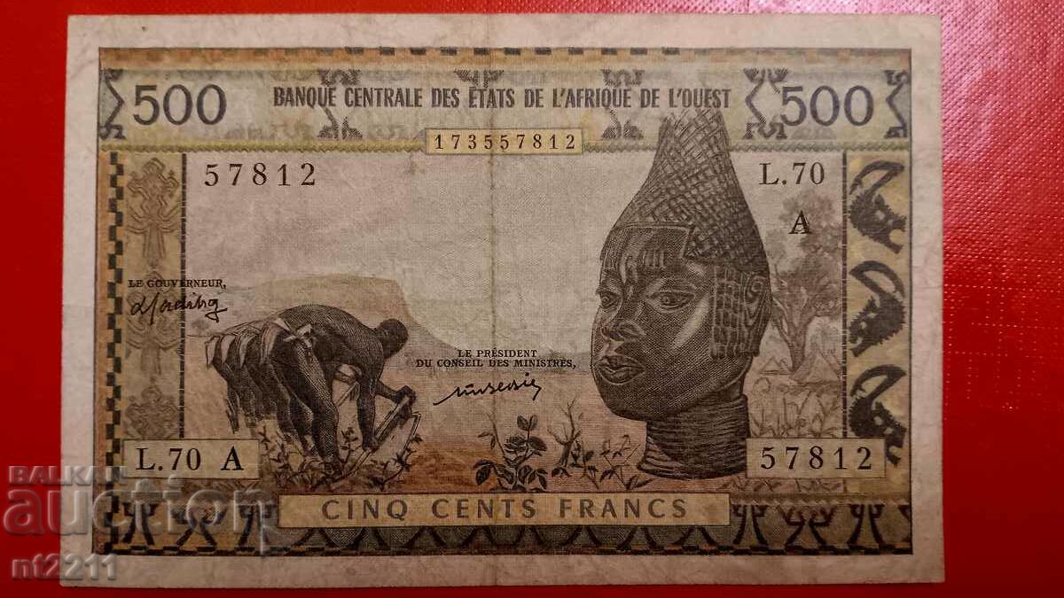 500 de franci Statele Africii de Vest /Coasta de Fildeș/