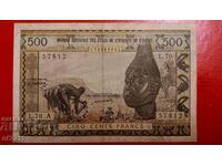 500 de franci Statele Africii de Vest /Coasta de Fildeș/