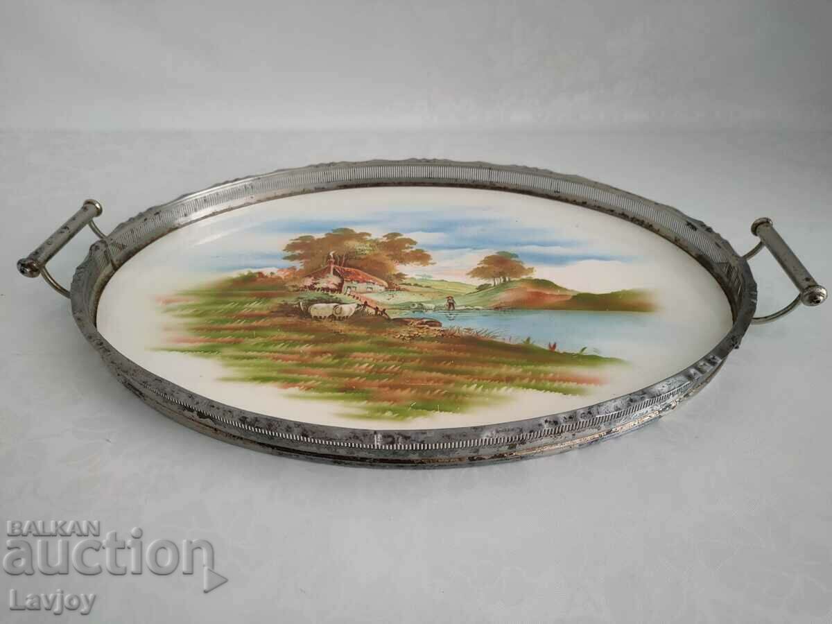 Old porcelain tray very rare plot - 5 Old porcelain tray very rare plot - 5