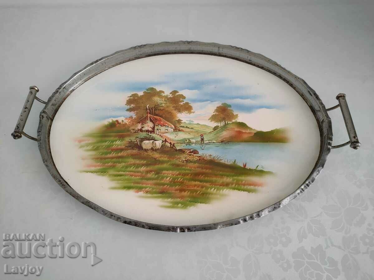 Old porcelain tray very rare plot - 6 Old porcelain tray very rare plot - 6