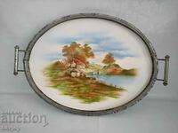 Old porcelain tray very rare plot