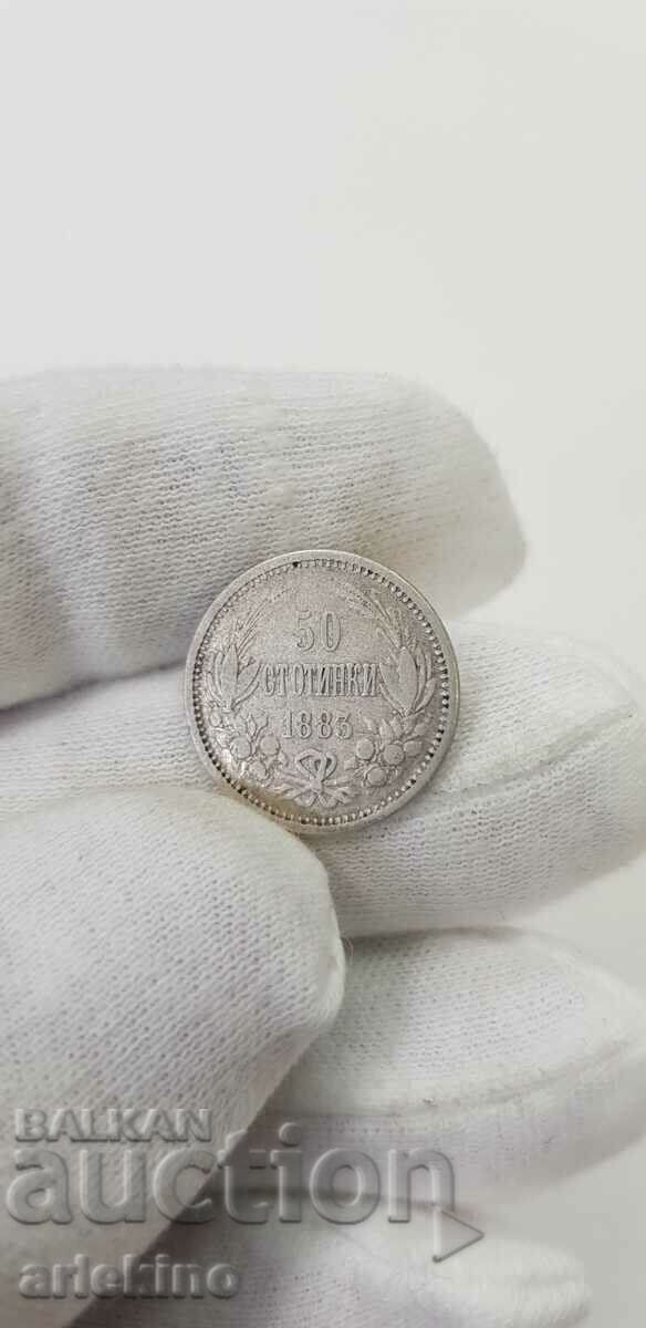 Silver princely coin 50 cents 1883