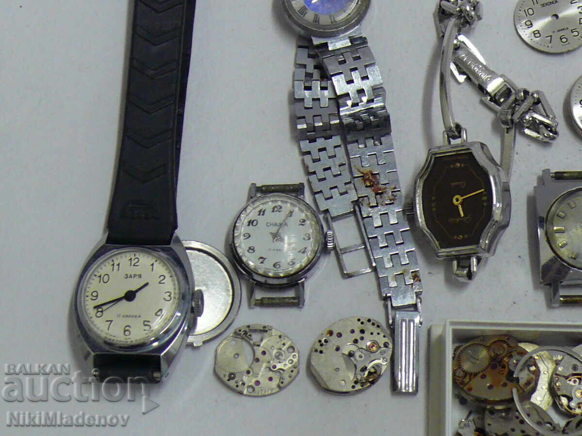 Lot of ladies' ZARIA and CHAIKA wristwatches and other parts with price 19.99 BGN | € 10.22 Lot of ladies' ZARIA and CHAIKA wristwatches and other parts with price 19.99 BGN | € 10.22