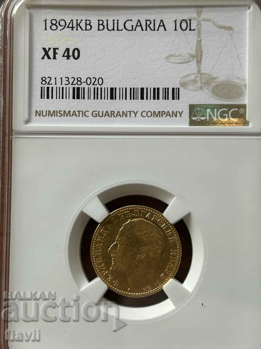 Χρυσό νόμισμα 10 BGN 1894 XF40 NGC