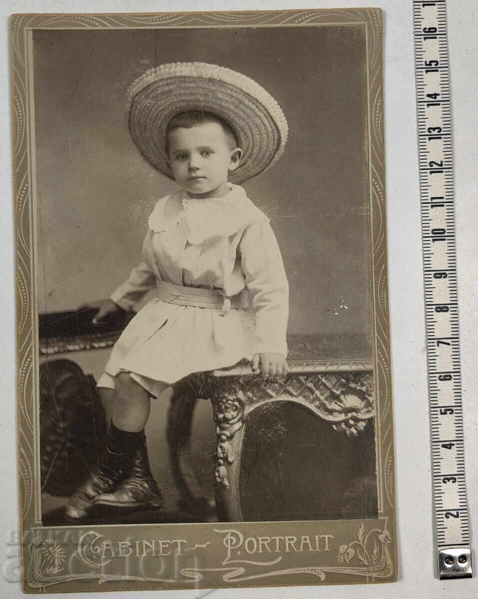 . SOFIA OLD PHOTOGRAPH CARDBOARD CHILD CHILDREN'S PORTRAIT