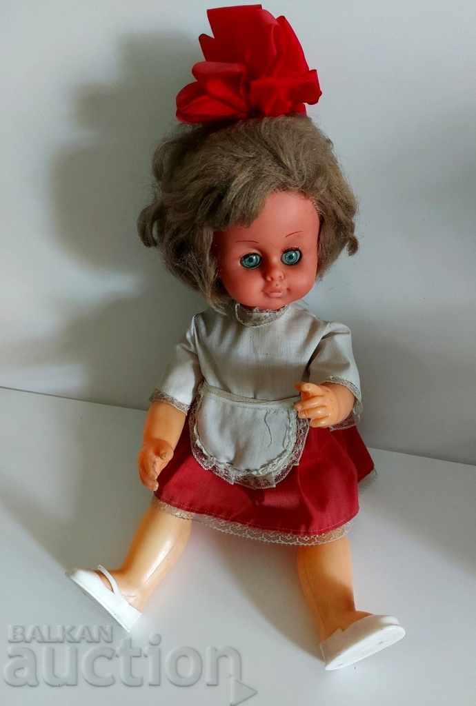 . OLD SOC CHILDREN'S TOY DOLL WITH CLOSING EYES