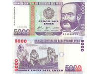 tino37- PERU - 5000 INTIS - 1988 - UNC