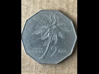 Philippines 2 piso 1985 Andres Bonifacio coconut palm