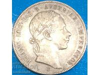 20 Kreuzer 1855 Austria Franz Joseph silver Patina- rare!