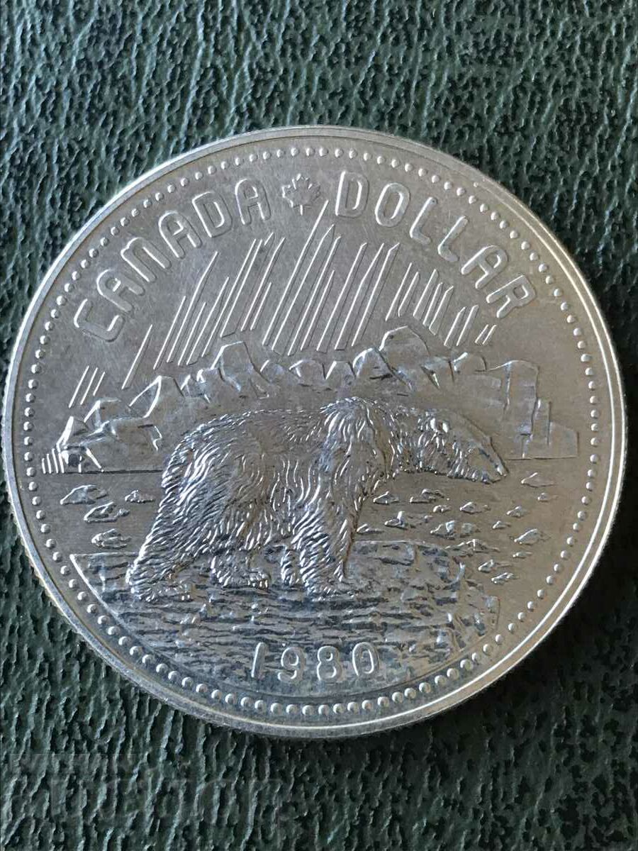 Canada 1 $ 1980 Ursul Polar Argint