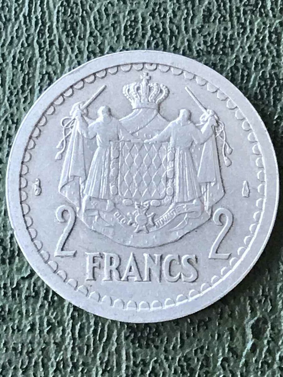 Monaco 2 franci 1943 aluminiu