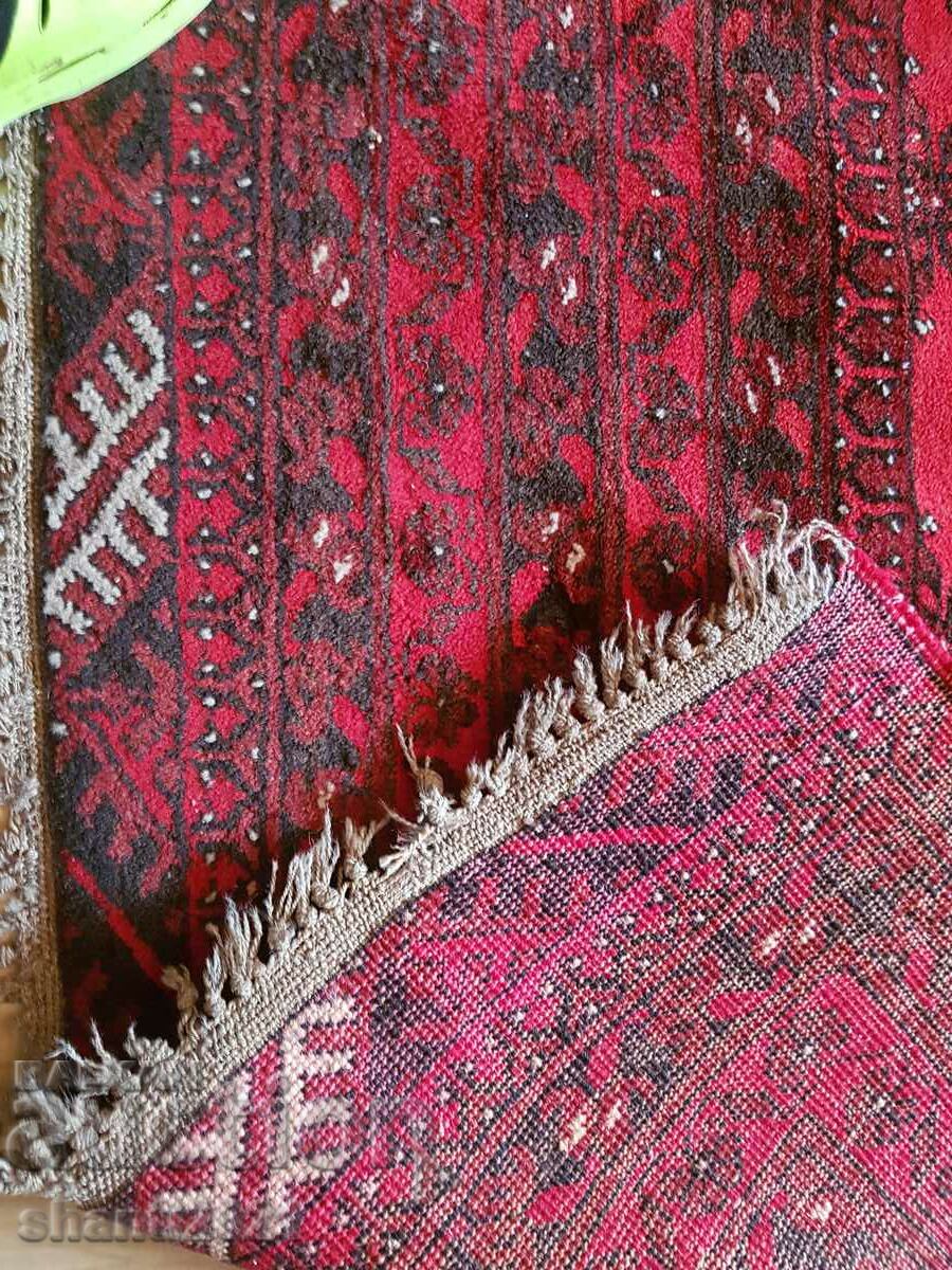 19С Рядък антикварен голям вълнен килим Бухара, 280х200см. - 5 19С Рядък антикварен голям вълнен килим Бухара, 280х200см. - 5