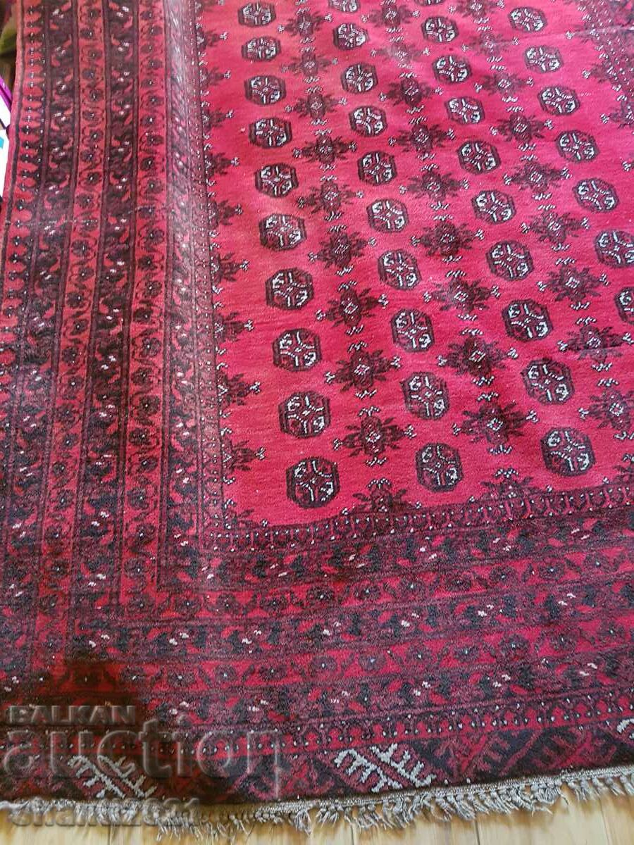 19С Рядък антикварен голям вълнен килим Бухара, 280х200см. - 6 19С Рядък антикварен голям вълнен килим Бухара, 280х200см. - 6