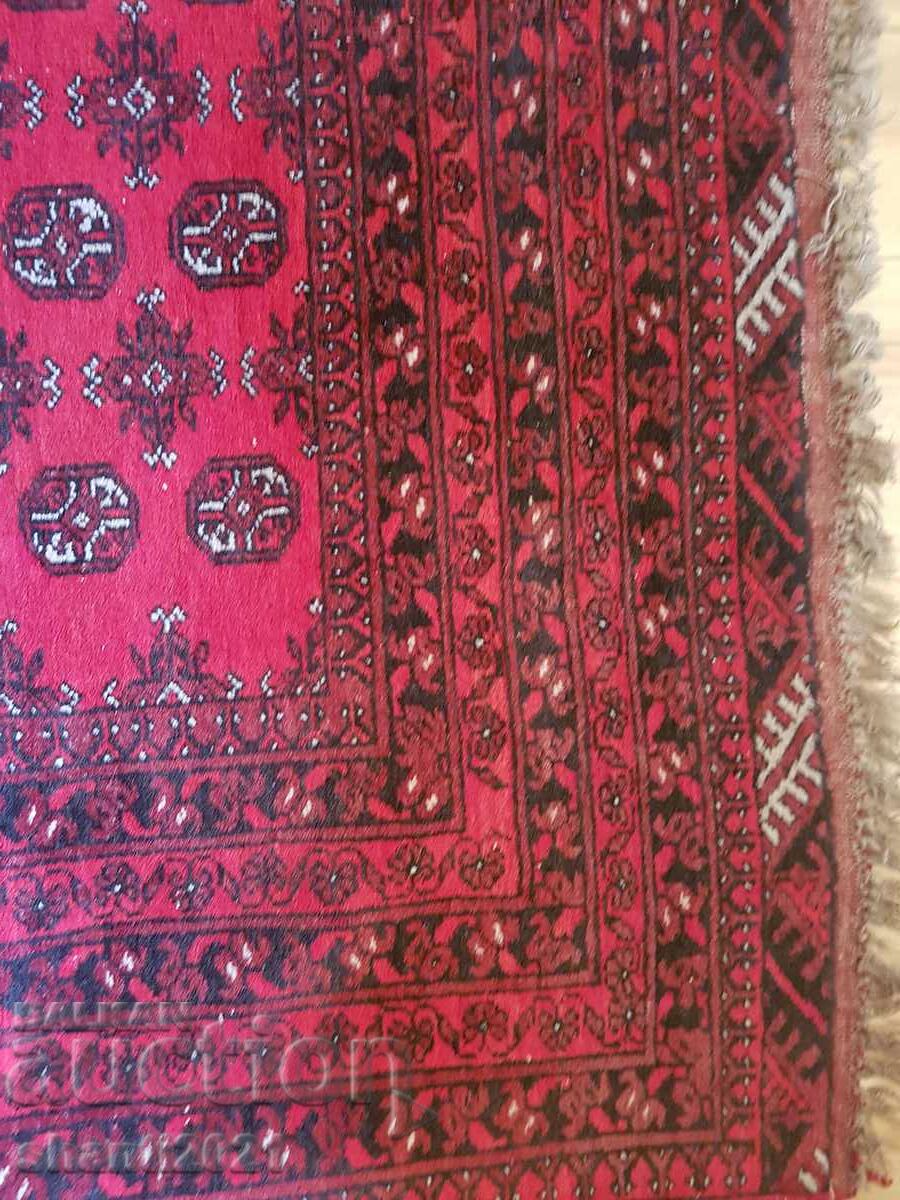 19С Рядък антикварен голям вълнен килим Бухара, 280х200см. - 7 19С Рядък антикварен голям вълнен килим Бухара, 280х200см. - 7