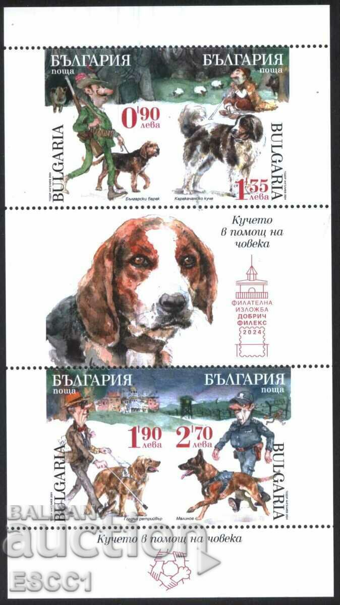 Pure stamps The dog helping man 2024 from Bulgaria