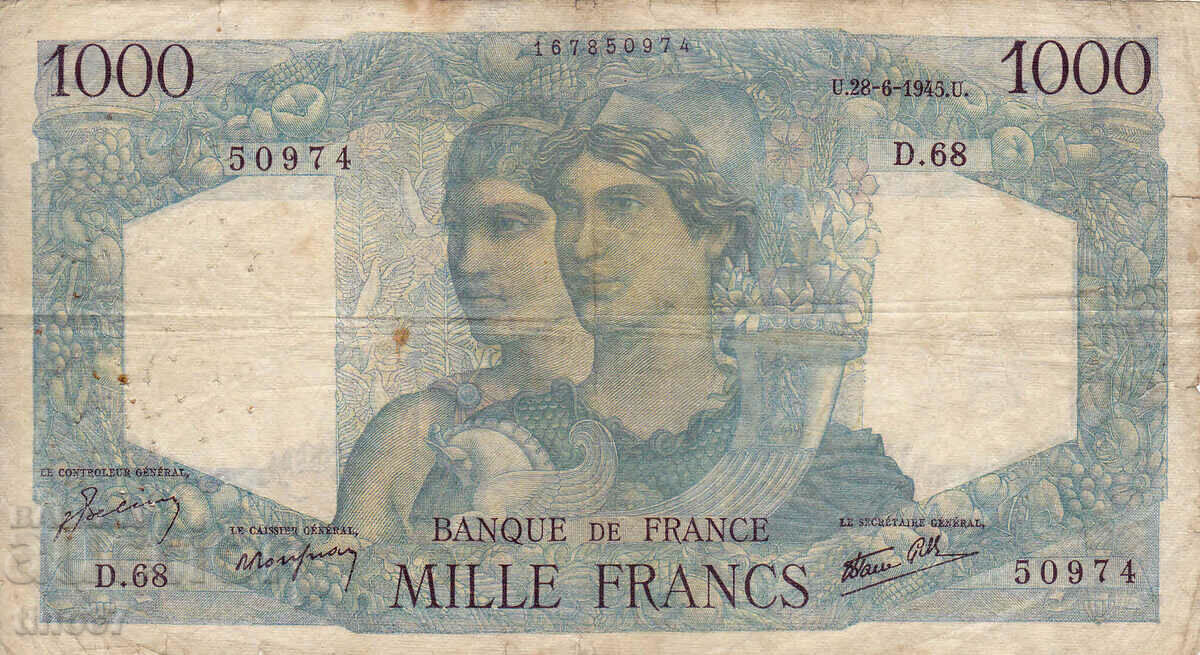 tino37- ΓΑΛΛΙΑ - 1000 ΦΡΑΓΚΟ - 1945 με τιμή 29.90 BGN | € 15.29 tino37- ΓΑΛΛΙΑ - 1000 ΦΡΑΓΚΟ - 1945 με τιμή 29.90 BGN | € 15.29