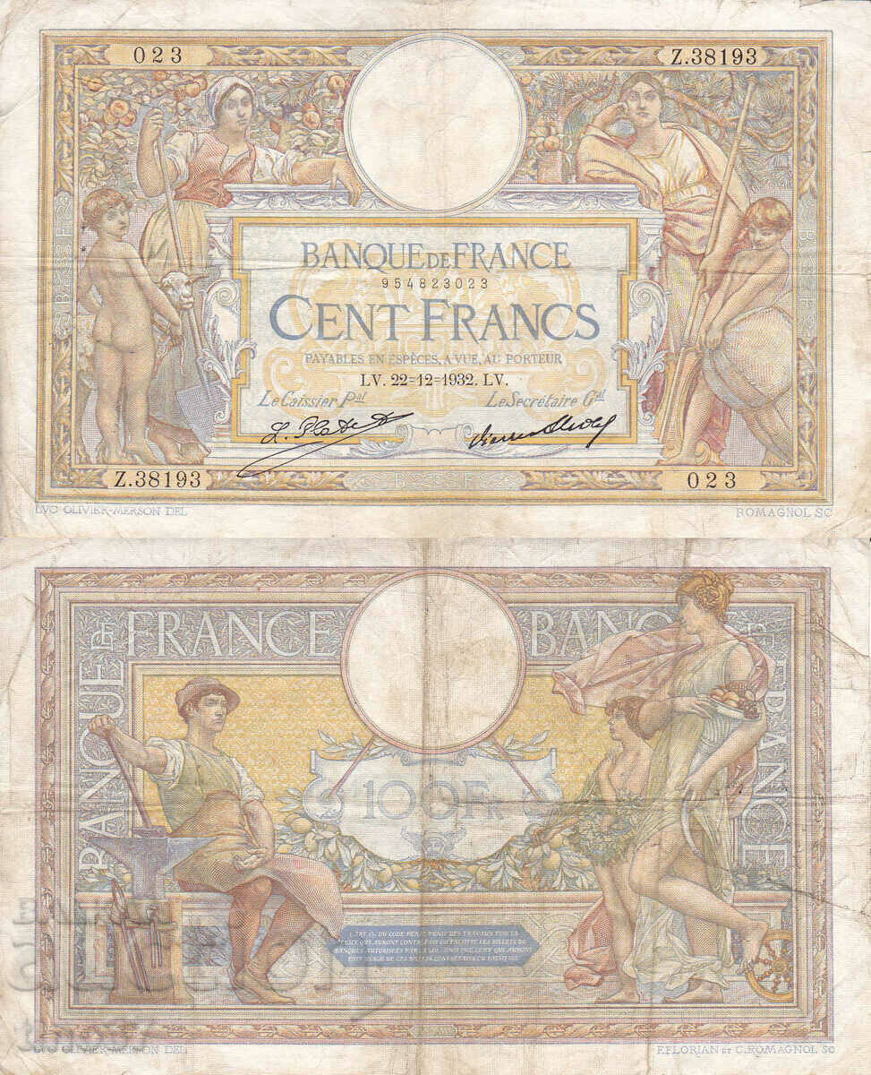 tino37- FRANCE - 100 FRANC - 1932 - F