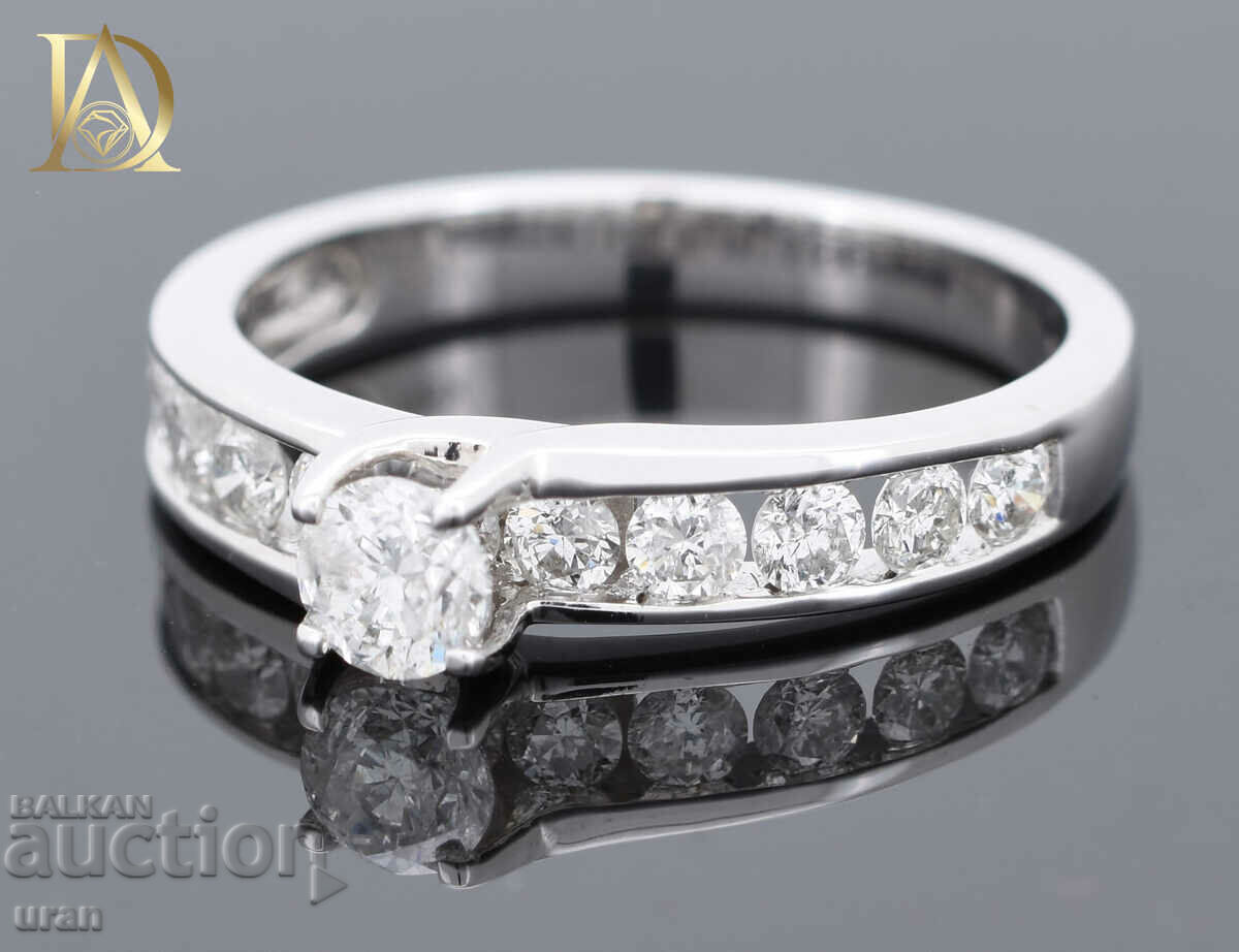 Auction  New Gold Ring with 0.94ct Natural Diamonds