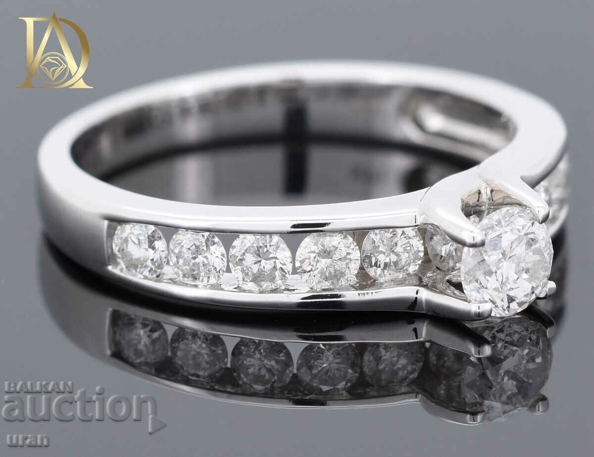 New Gold Ring with 0.94ct Natural Diamonds - 5