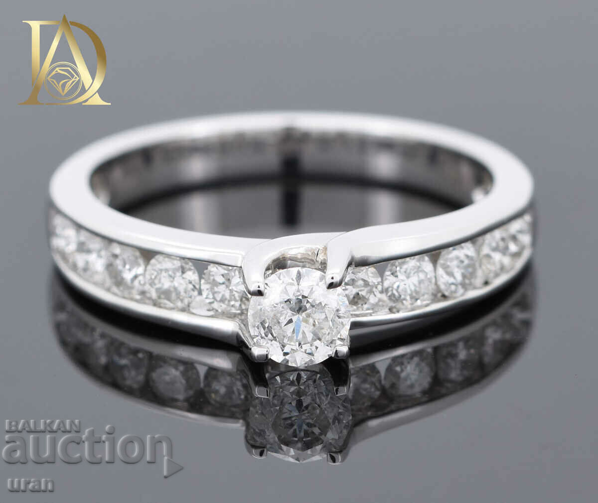 New Gold Ring with 0.94ct Natural Diamonds