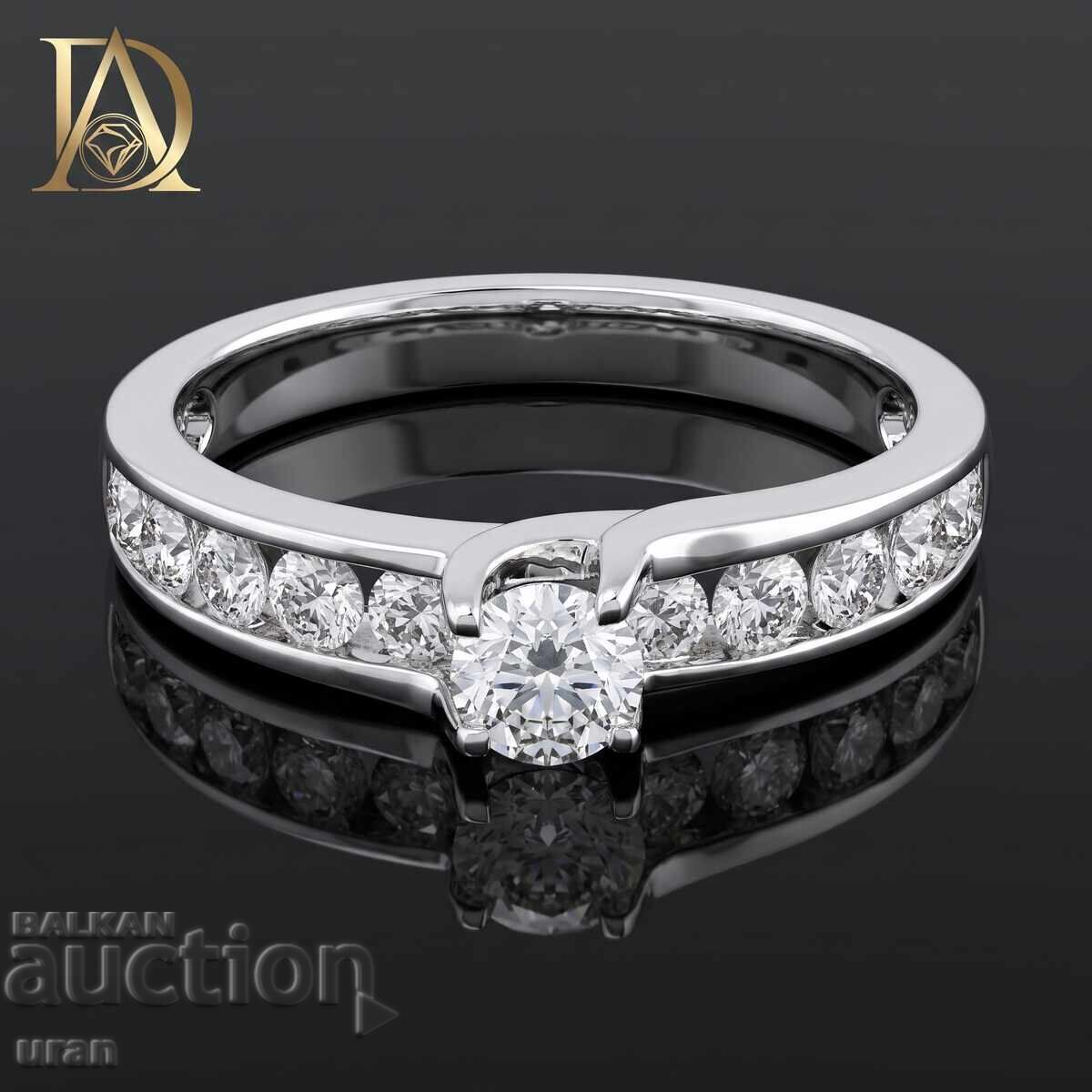 Inel de aur nou cu diamante naturale de 0,94 ct Inel de aur nou cu diamante naturale de 0,94 ct