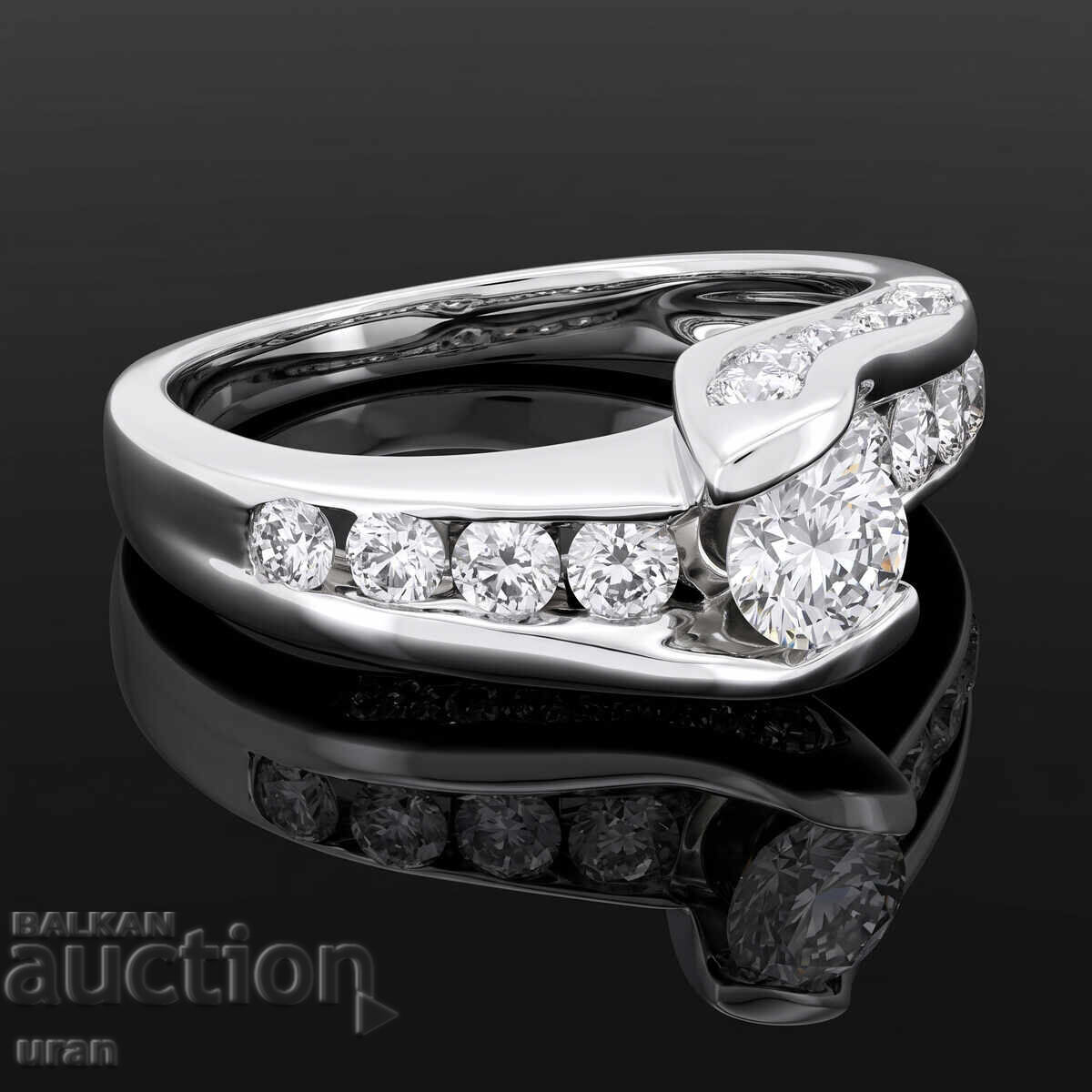 Licitație Inel de aur nou cu diamante naturale de 1,16 ct Licitație Inel de aur nou cu diamante naturale de 1,16 ct