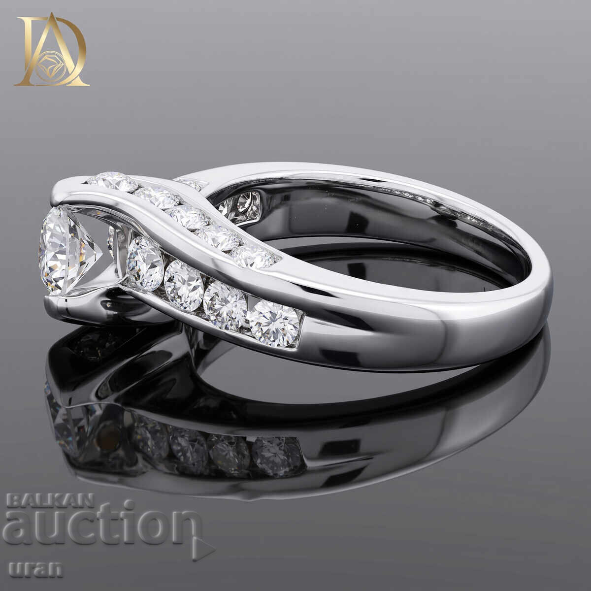 Livrarea Inel de aur nou cu diamante naturale de 1,16 ct Livrarea Inel de aur nou cu diamante naturale de 1,16 ct