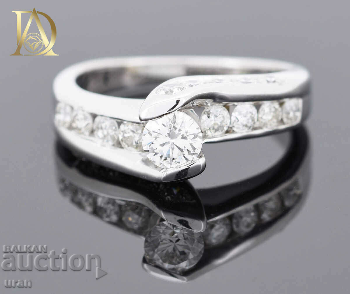 New Gold Ring with 1.16ct Natural Diamonds