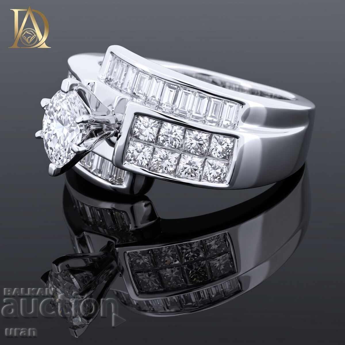 New Gold Ring with 2.12ct Natural Diamonds with price € 3500.00 | 6845.43 BGN New Gold Ring with 2.12ct Natural Diamonds with price € 3500.00 | 6845.43 BGN