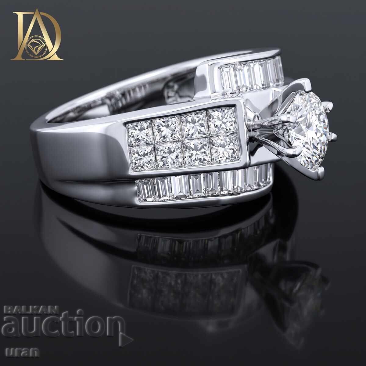 Auction New Gold Ring with 2.12ct Natural Diamonds Auction New Gold Ring with 2.12ct Natural Diamonds